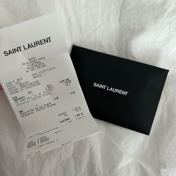 YSL Toy Loulou Leather Crossbody Bag in black and gold - Picture 15 of 15